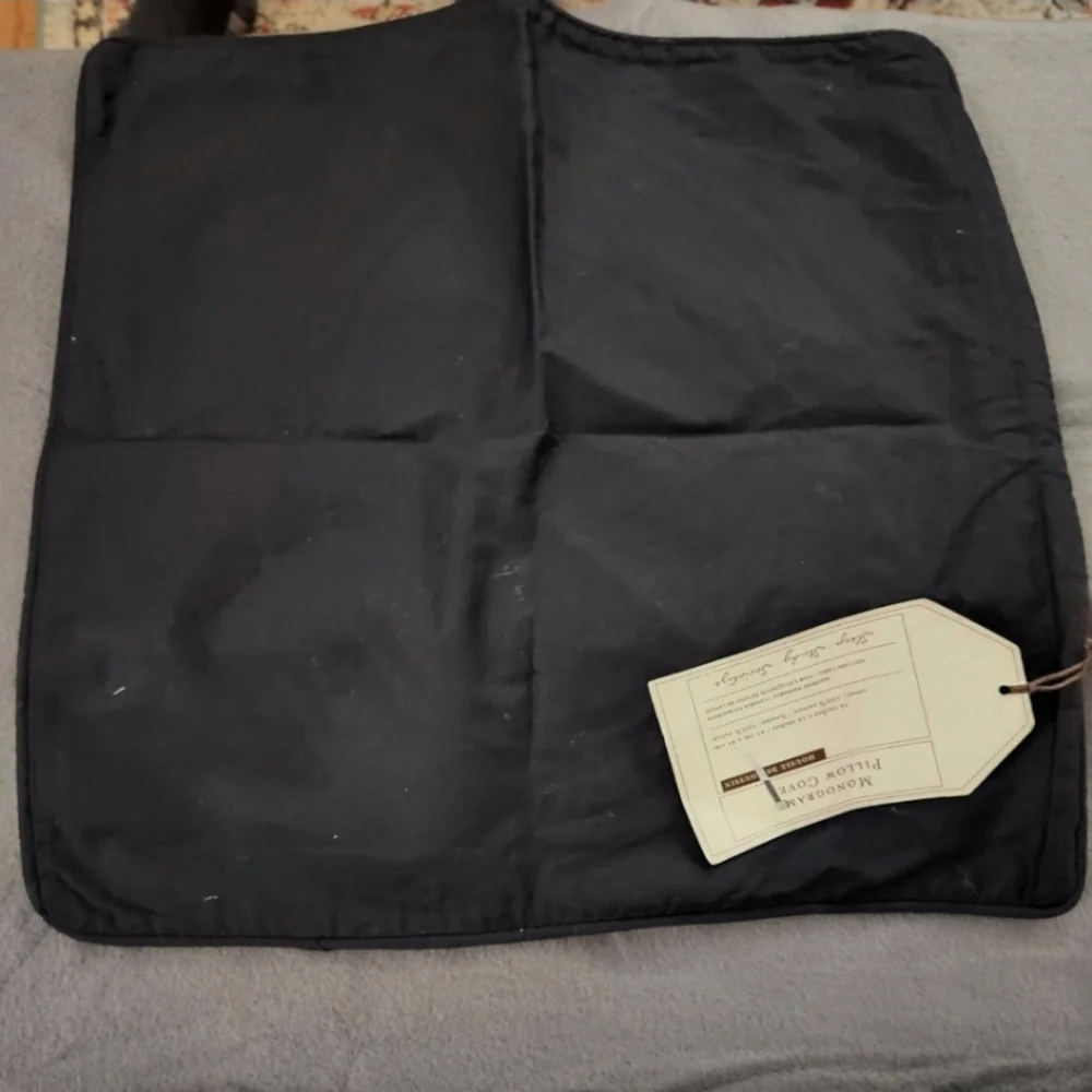 NWT Pottery Barn Pair Pillowcases Dorm PB BLANK Monogram Pillow Covers 16x16”